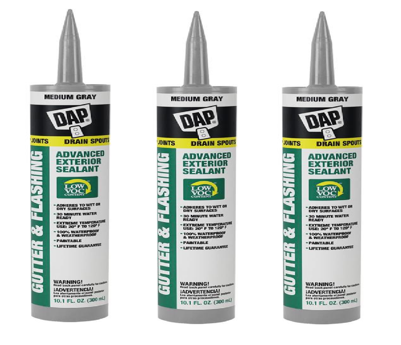 DAP #7079801835 Gray Polymer Sealant 10.1 oz ~ 3-Pack