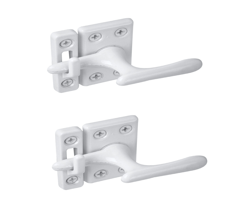 Prime-Line #U 9936 White Die-Cast Zinc Sash Lock ~ 2-Pack