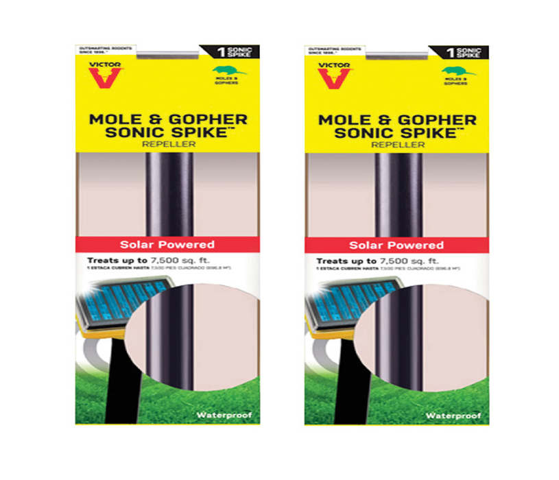Victor Sonic Spike Repeller For Gophers and Moles ~ 2-Pack