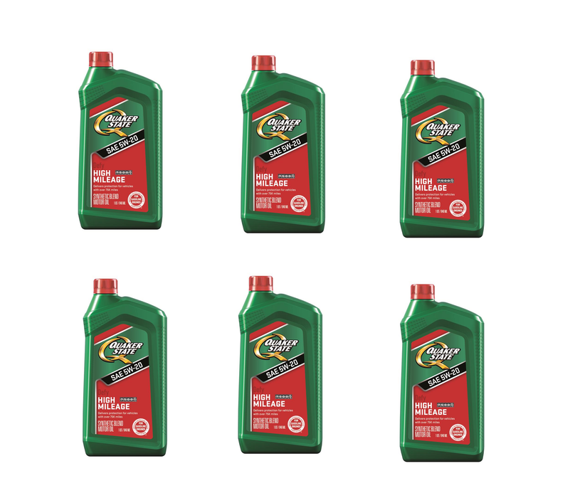 Quaker State #550043274 Defy 5W-20 Gasoline Synthetic Blend Motor Oil 1 qt ~ 6-Pack