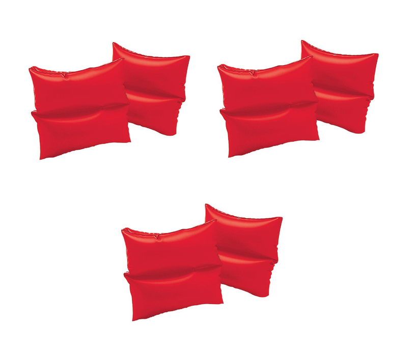 Intex Red Vinyl Inflatable Swimming Arm Bands ~ 3-Pack