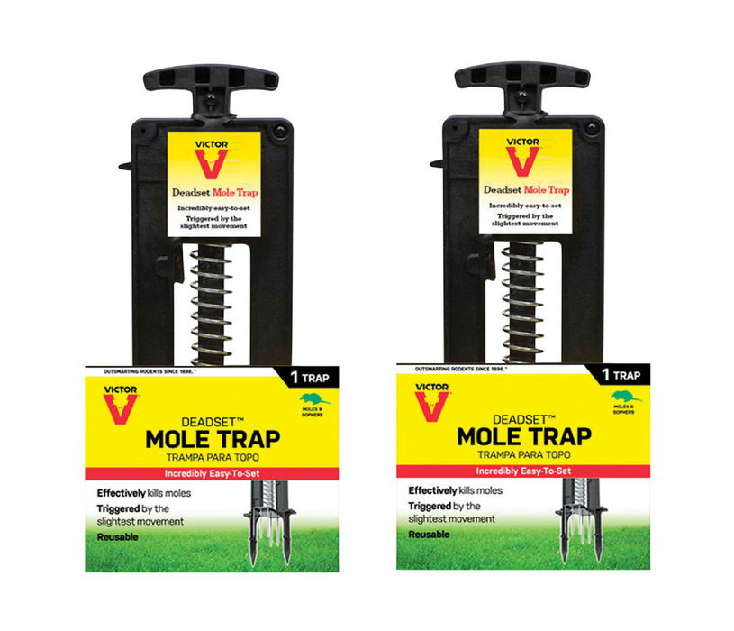 Victor #M9015 Deadset Medium Plunger Animal Trap For Moles ~ 2-Pack