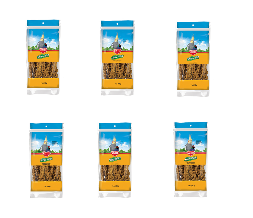 Kaytee #100037577 Spray Millet Natural Sticks Bird Food 7 oz ~ 6-Pack