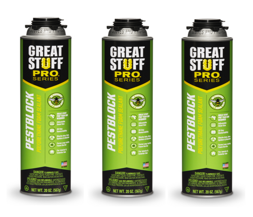 Great Stuff Pro Series Gray Polyurethane Insulating Foam Sealant 20 oz ~3pk