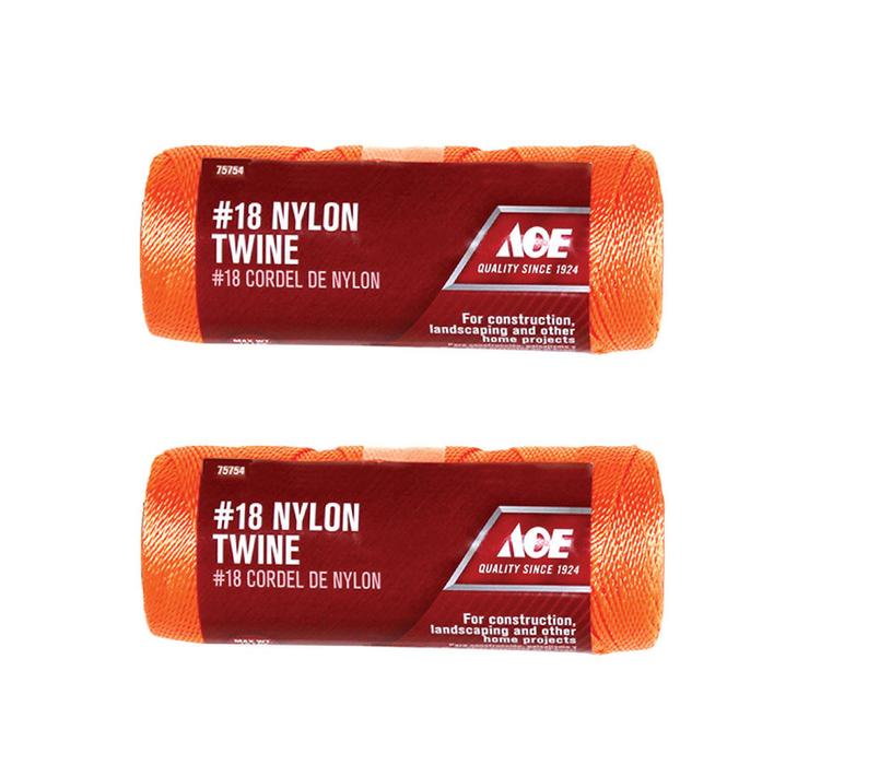 Ace #G5218Z525O21AC3 18 in. D X 525 ft. L Orange Twisted Nylon Mason Line ~ 2-Pack