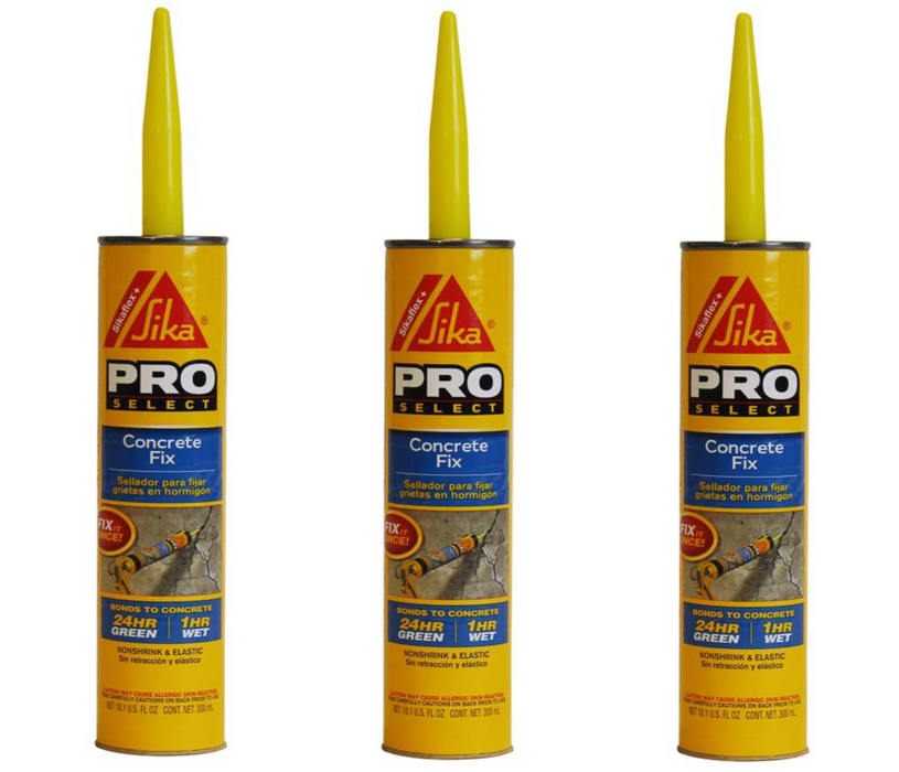 Sika Pro Select Limestone Polyurethane Concrete Caulk Sealant 10.1 oz ~ 3-Pack