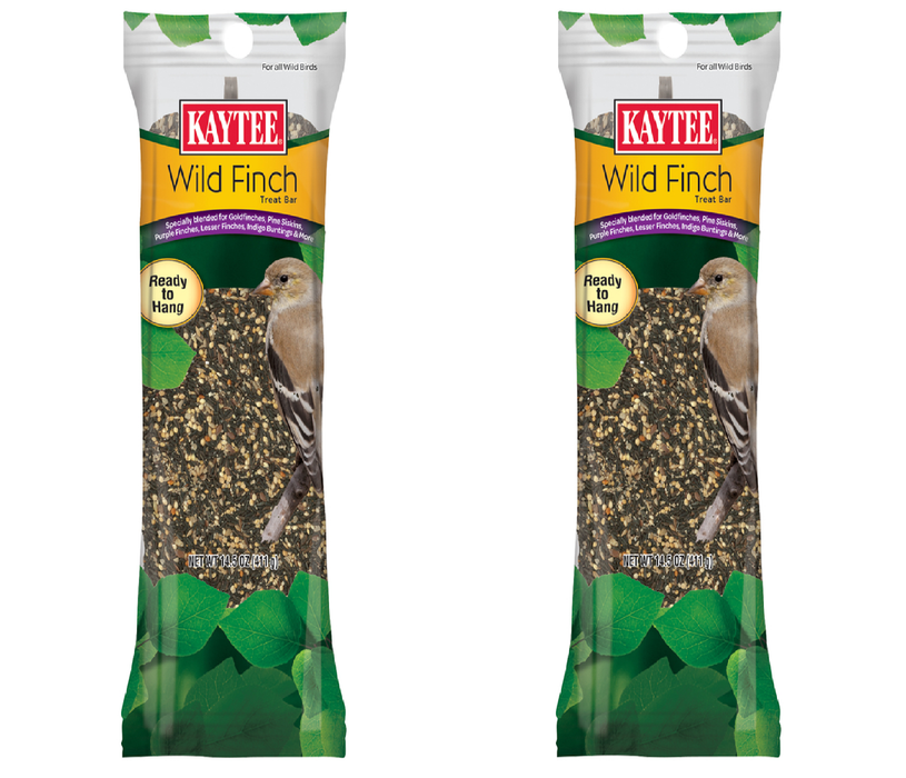 Kaytee #100537086 Wild Finch Treat Bar Songbird Hulled Sunflower Seed Energy Treat Bar 14.5 oz ~ 2-Pack