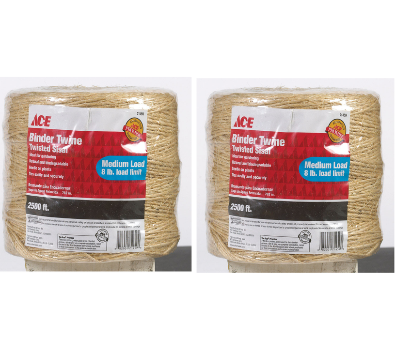 Ace #M1201AC2 2500 ft. L Brown Twisted Sisal Twine ~ 2-Pack
