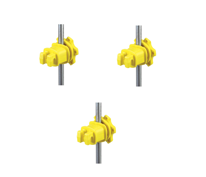 Dare #WESTERN-RP-25 Electric-Powered Fence Insulator Yellow ~ 3-Pack ~ 75 Pieces