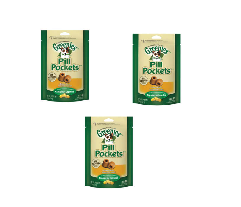 Greenies #428269 Pill Pockets Chicken Treats For Dog 7.9 oz 30 pk ~ 3Pack