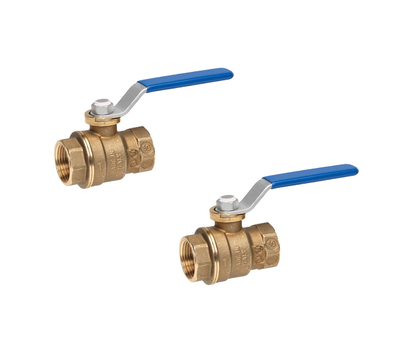 Homewerks #116-2-14 1/4 in. Brass FIP Ball Valve Full Port ~ 2-Pack