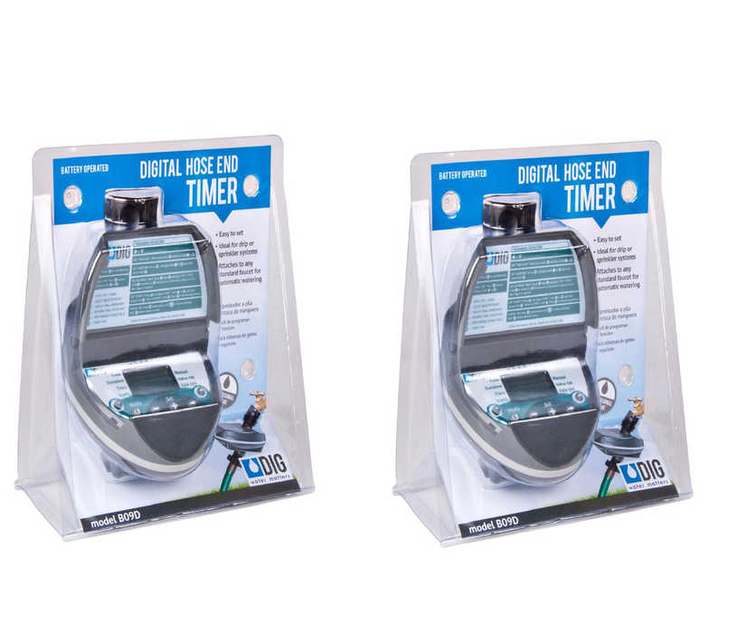 Dig #BO9D Corporation Programmable 1 Zone Digital Water Timer ~ 2-Pack