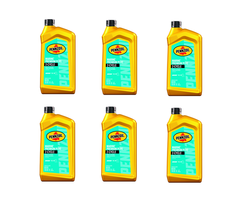 Pennzoil #550044674 Marine TC-W3 2-Cycle Synthetic Blend Engine Oil 1 qt ~ 6-Pack