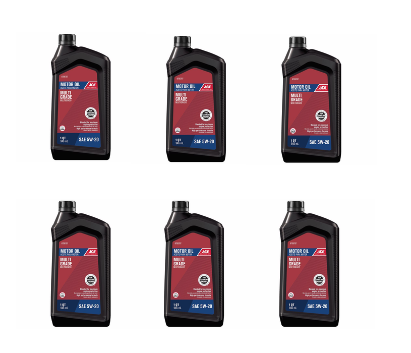 Ace #AH0452P6 5W-20 4-Cycle Multi Grade Motor Oil 1 qt 1 pk ~ 6-Pack