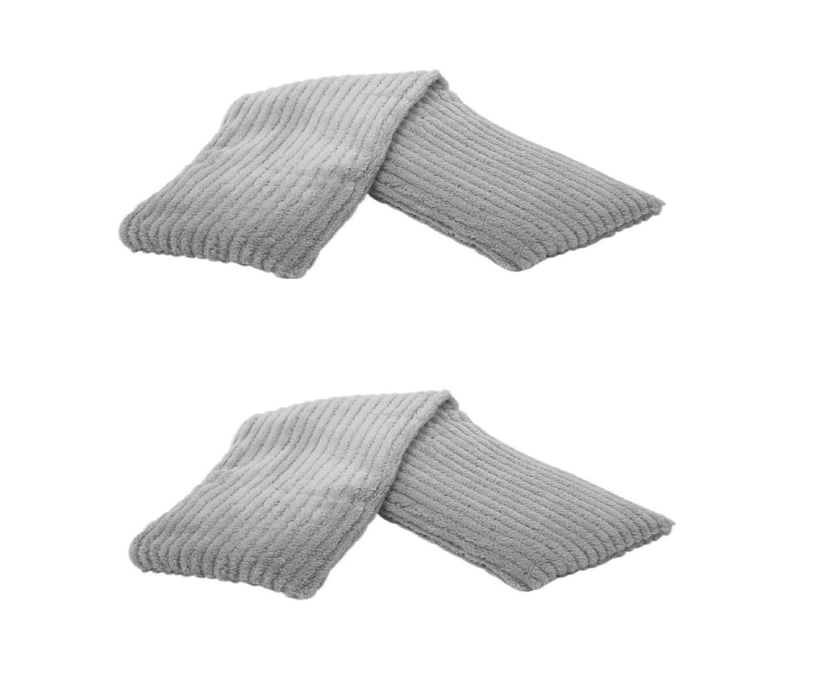 Warmies #HP-COR-GR Hot-Pak Gray Ribbed Neck and Shoulder Wrap ~ 2-Pack