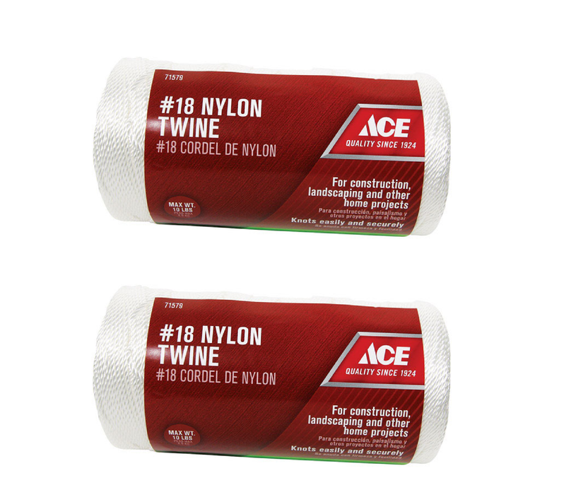 Ace #G5118Z1050AC3 18 in. D X 1050 ft. L White Twisted Nylon Twine ~ 2-Pack