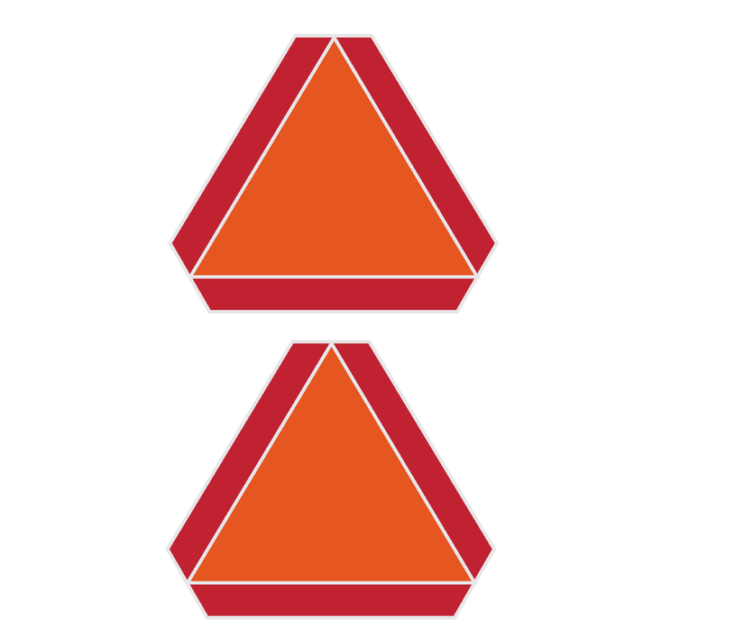 Hillman #840628 English Orange/Red Slow Moving Vehicle Sign 14 in. H X 16 in. W ~ 2-Pack