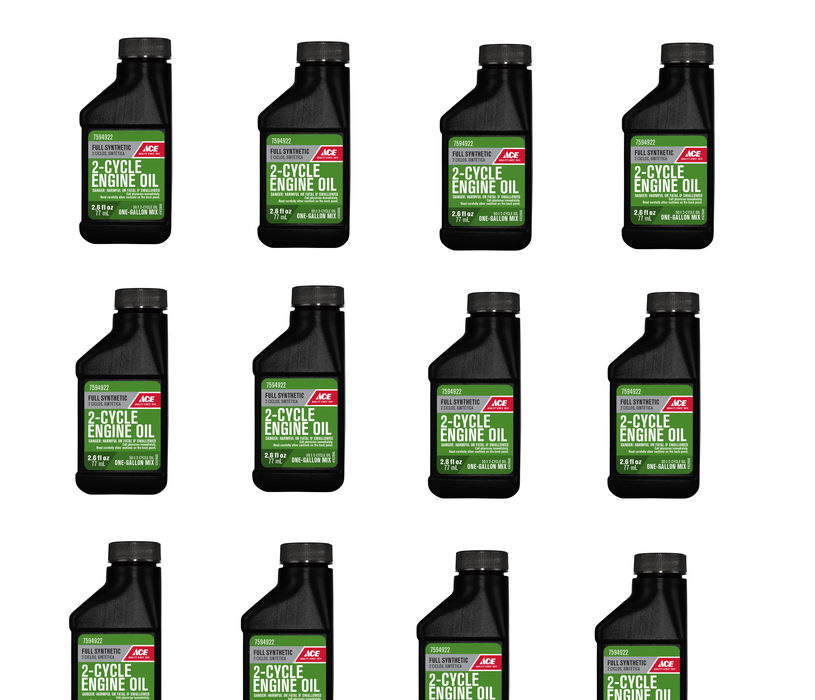 Ace #AH2FSS26 Full Synthetic 2-Cycle 50:1 Engine Oil 2.6 oz ~ 12-Pack