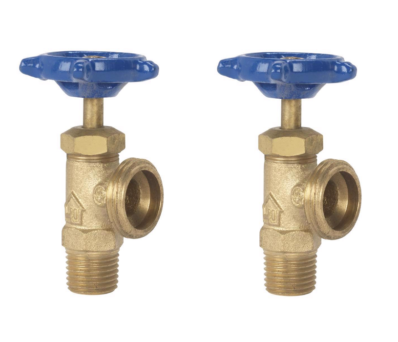 Homewerks 1/2 in. MIP X 3/4 in. MHT Brass Boiler Drain ~ 2-Pack