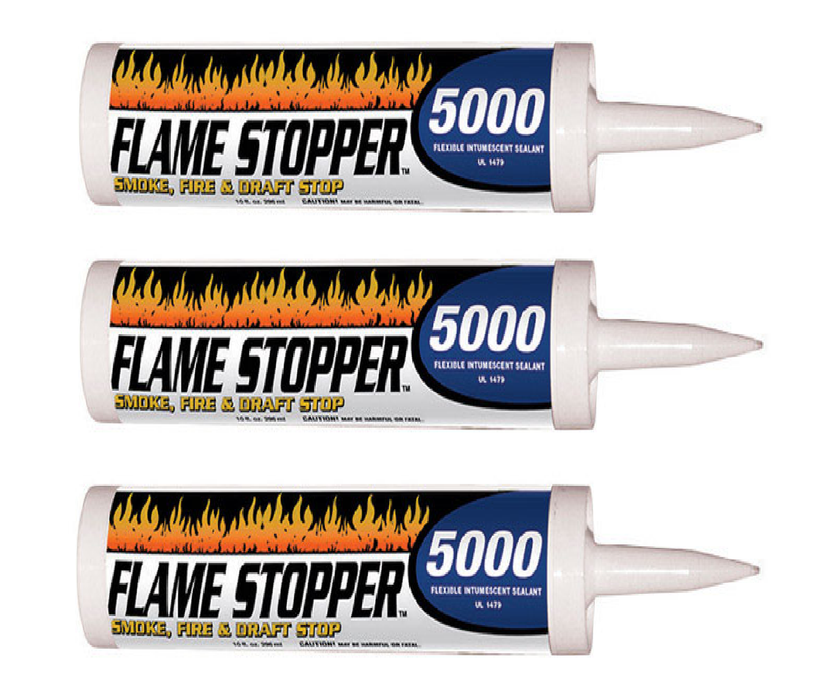 Flame Stopper #3629-5-61 Red Acrylic Latex Sealant 10 oz ~ 3-Pack