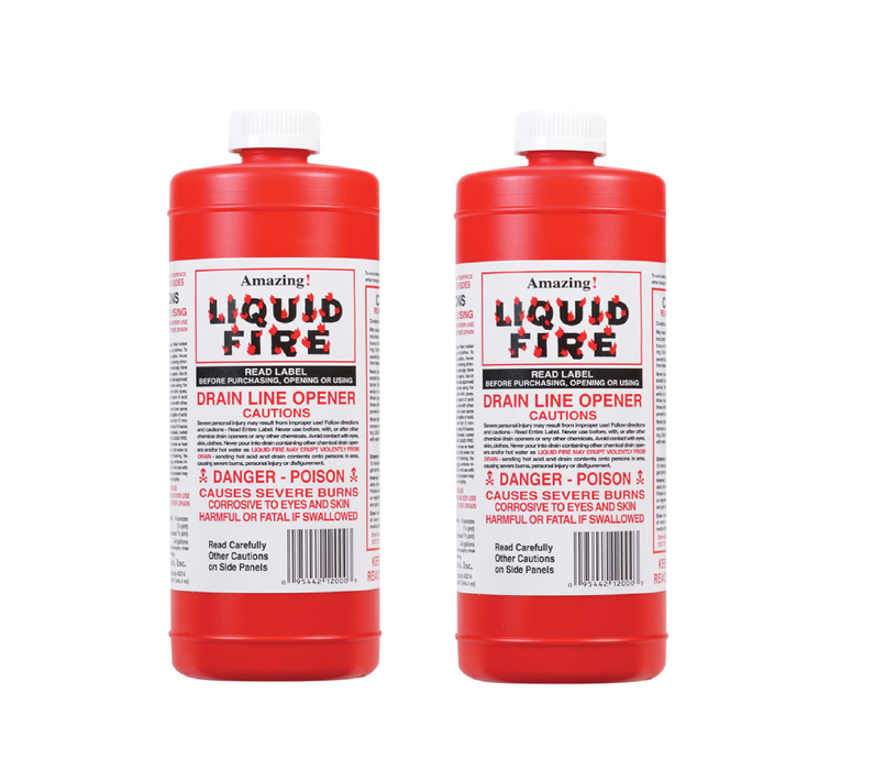 Amazing #LF-Q-12 Liquid Fire Liquid Drain Opener 32 oz ~ 2-Pack