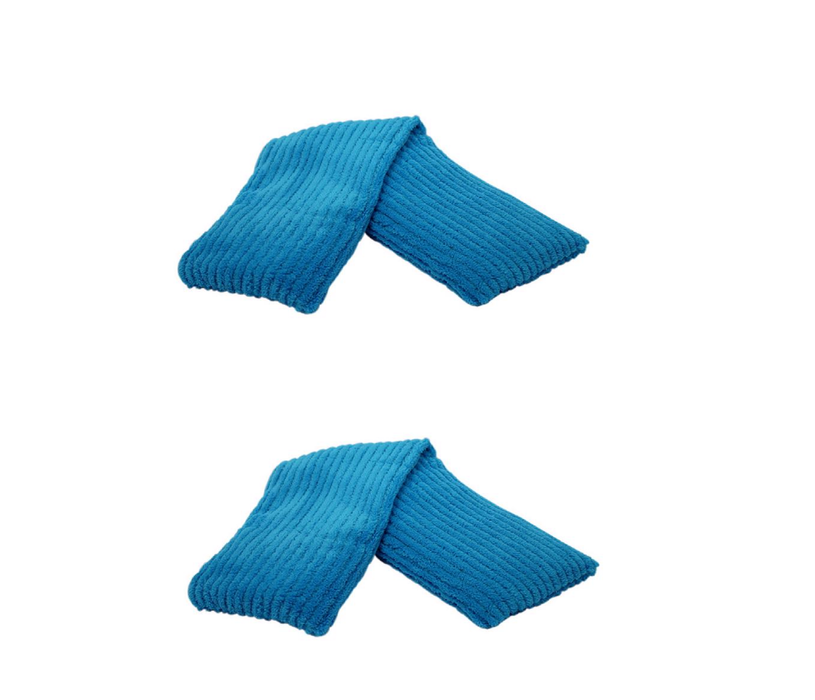 Warmies #HP-COR-B Hot-Pak Blue Ribbed Neck and Shoulder Wrap ~ 2-Pack