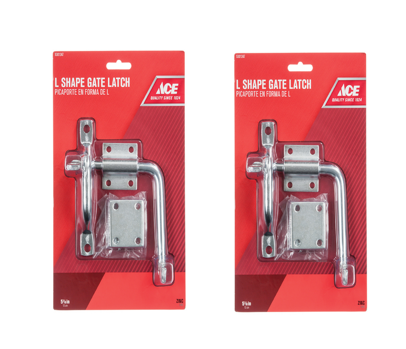 Ace #01-3420-120 11.52 in. H X 6.75 in. W X 1.8 in. L Zinc-Plated Zinc Strike Gate Latch ~ 2-Pack