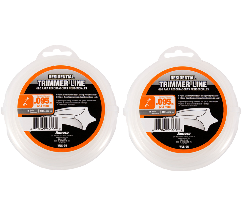 Arnold #WLS-95 Residential Grade .095 in. D X 40 ft. L Trimmer Line ~ 2-Pack