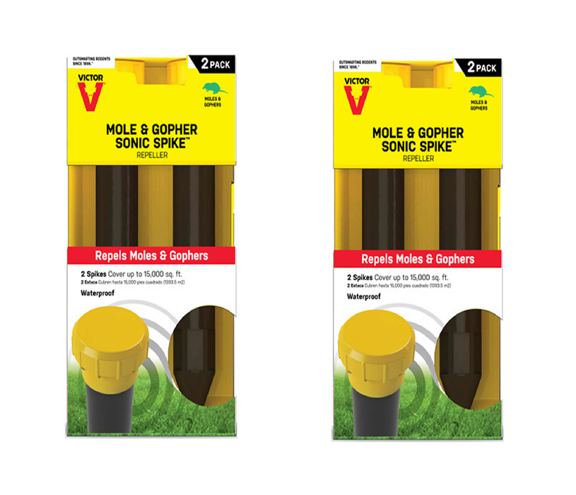 Victor Sonic Spike Repeller For Gophers and Moles 2 pk ~ 2-Pack ~ 4 Total