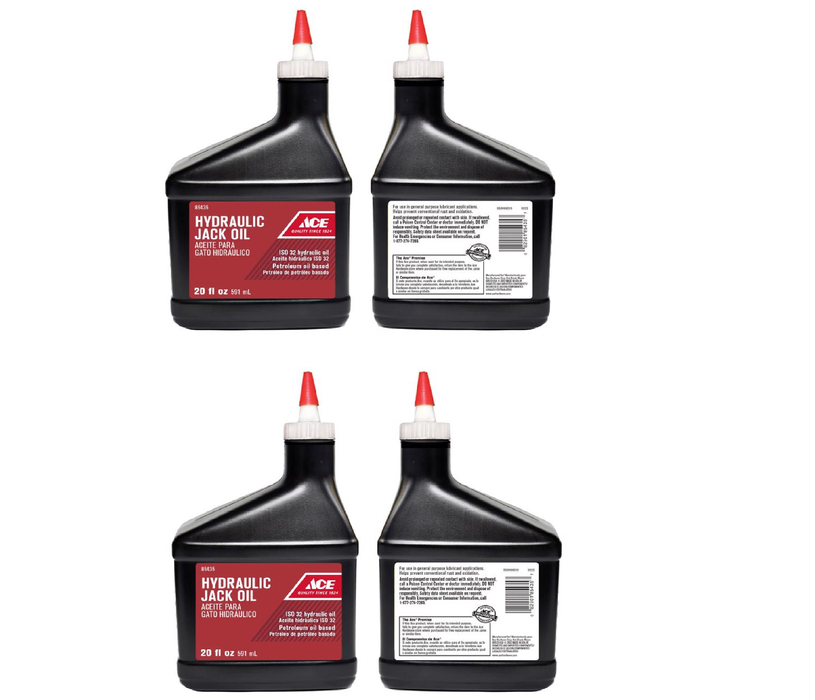 Ace #AC02HJ20 Hydraulic Oil 20 oz ~ 2-Pack