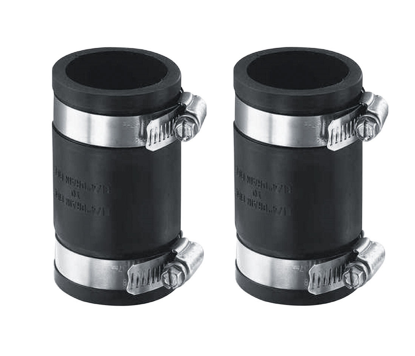 Fernco #P1056-22 Schedule 40 2 in. Hub each X 2 in. D Hub PVC Flexible Coupling ~ 2-Pack