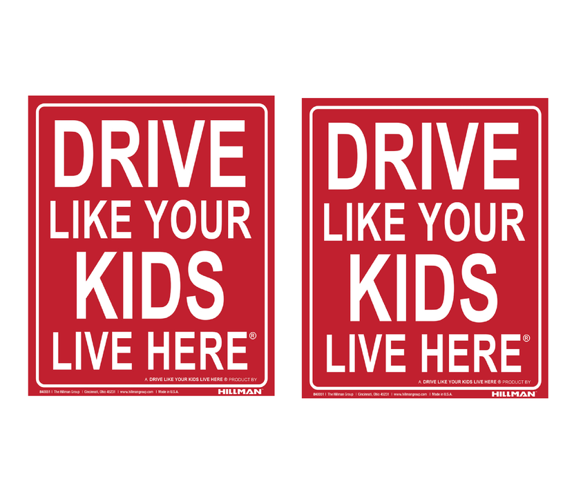 Hillman #840051 English Red Notice Sign 24 in. H X 19 in. W ~ 2-Pack