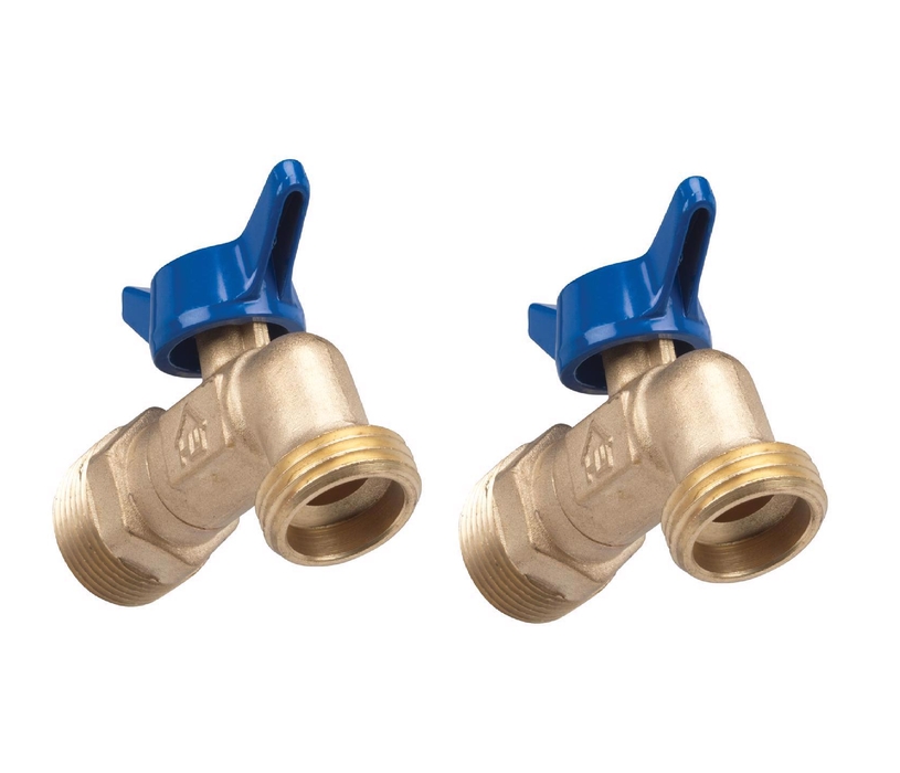 Homewerks #VHBQTCF4 3/4 in. MIP X 3/4 in. MHT Brass Hose Bibb ~ 2-Pack