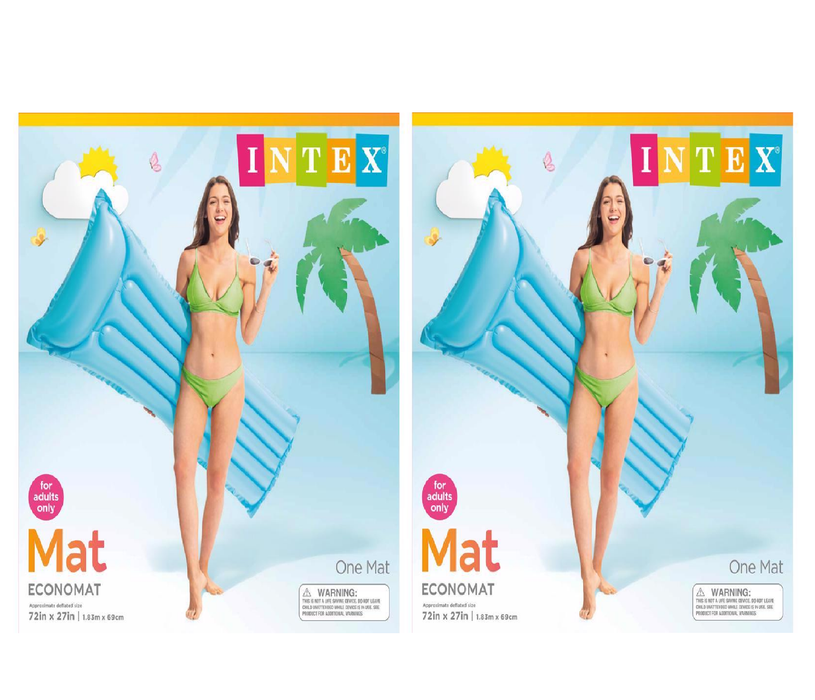 Intex Assorted Vinyl Inflatable Floating Mat ~ 2-Pack