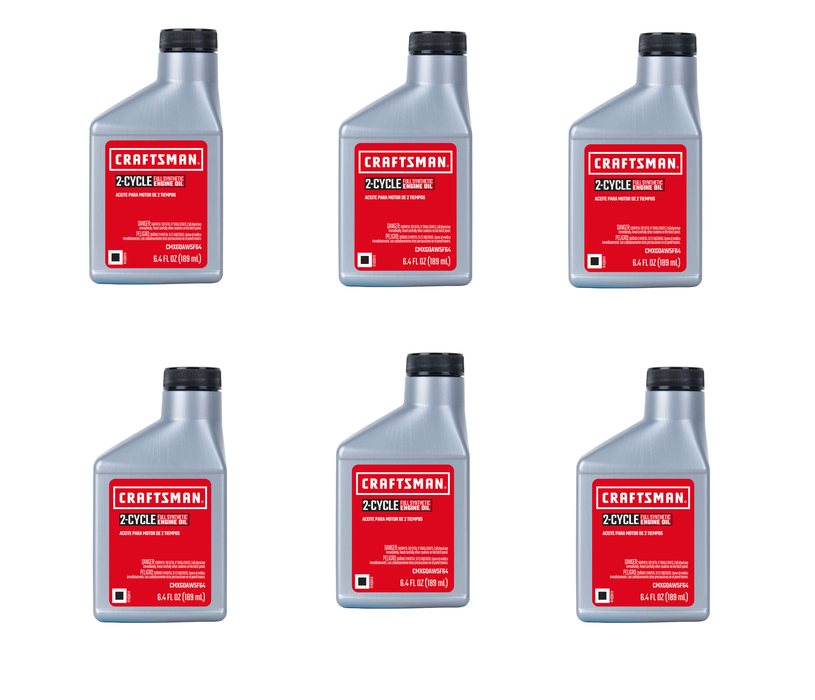 Craftsman #CR035F64 2-Cycle Synthetic Engine Oil 6.4 oz ~ 6-Pack