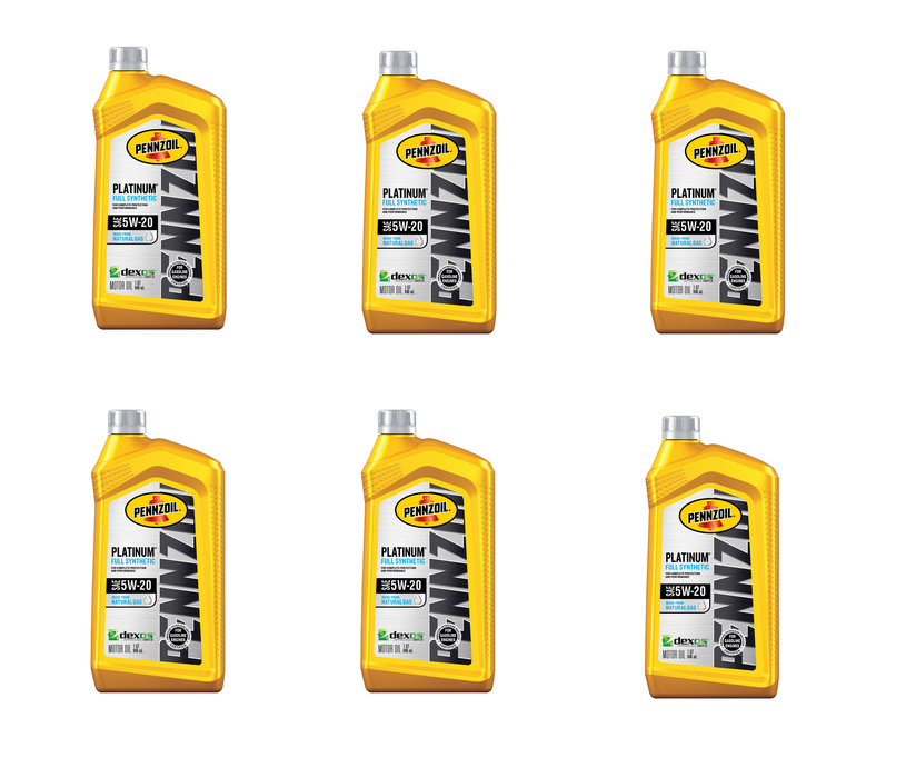 Pennzoil #550022686 Platinum 5W-20 4-Cycle Synthetic Motor Oil 1 qt ~ 6-Pack