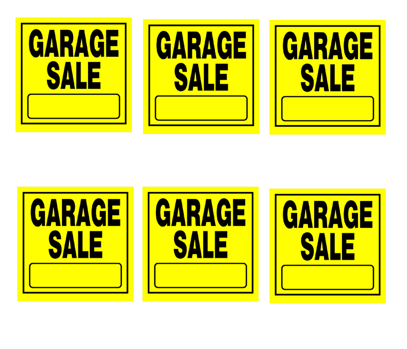 Hillman #840169 English Yellow Sign 11 in. H X 11 in. W ~ 6-Pack