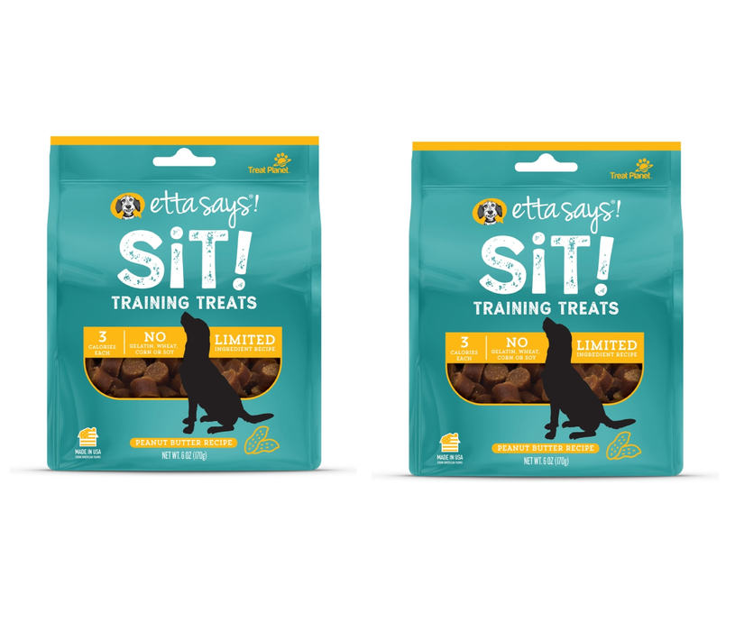 Etta Says! #44700811 Sit! Peanut Butter Grain Free Training Treats For Dogs 6 oz ~ 2-Pack