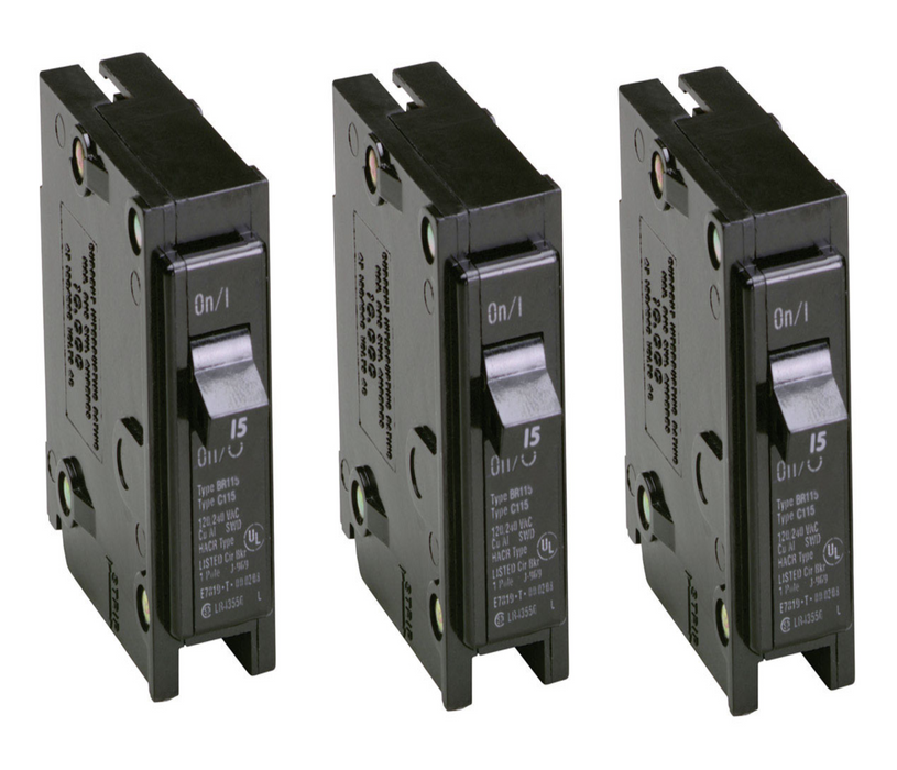 Eaton Cutler-Hammer 15 amps Plug In Single Pole Circuit Breaker ~3pk