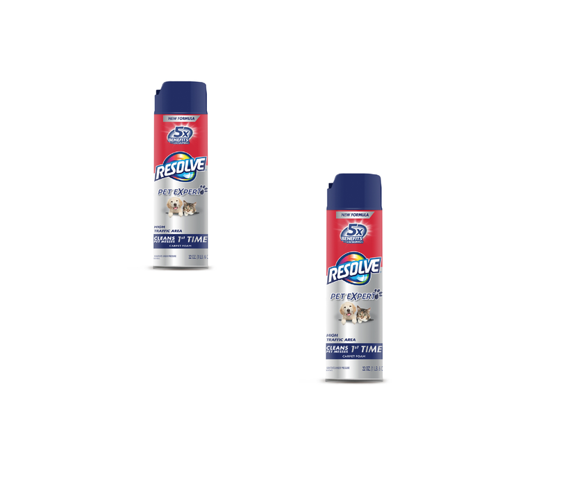 Resolve #1920083262 High Traffic Carpet Pet Cleaner 22 oz Foam ~ 2-Pack