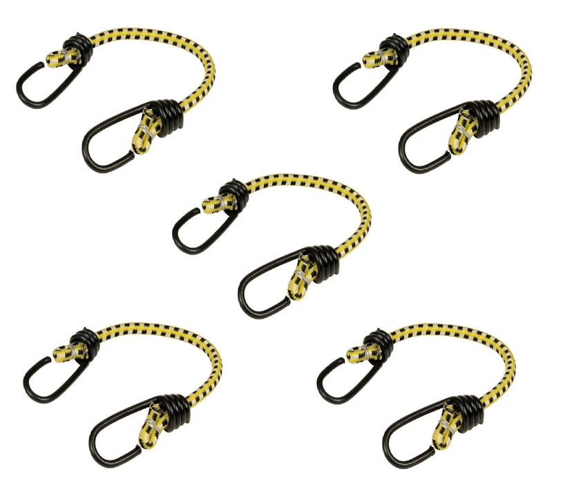 Keeper #A06014Z Yellow Bungee Cord 13 in. L X 0.315 in. ~ 5-Pack