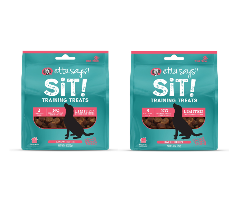 Etta Says! #44700813 Sit! Bacon Grain Free Training Treats For Dogs 6 oz ~ 2-Pack