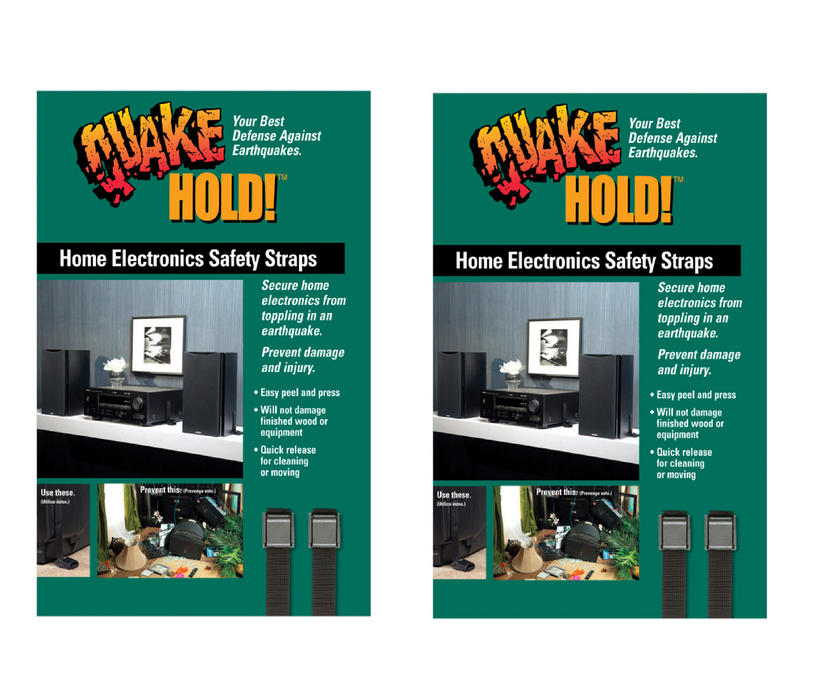 Quake Hold #4173 10 in to 24 in. 50 lb. cap. Electronic Safety ~ 2-Pack