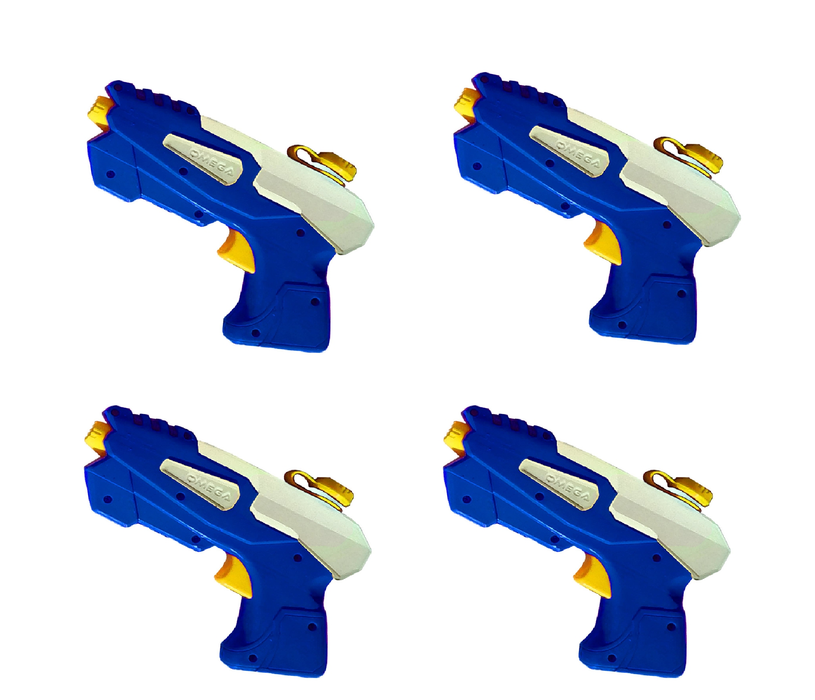 Water Sports #88113-7 Blue/White Plastic Omega Water Gun ~ 4-Pack