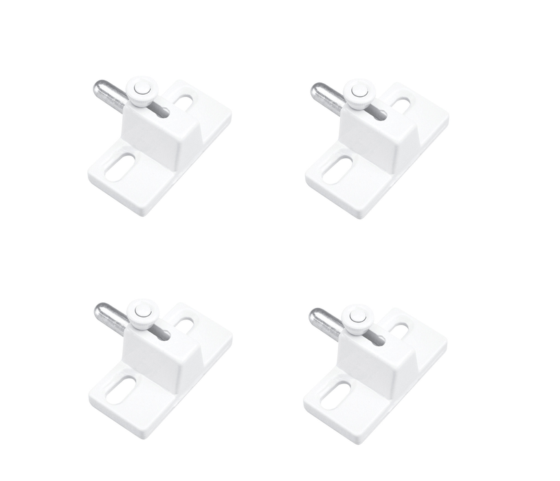 Prime-Line White Die-Cast Zinc Sliding Door and Window Lock ~ 4-Pack