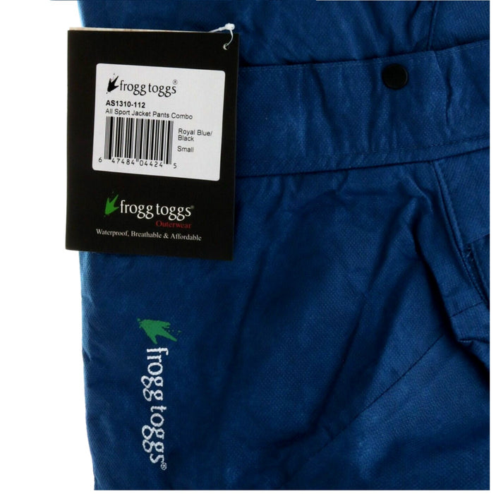 Frogg Toggs #AS1310-112 Men's All Sport Jacket Pants Combo Blue/Black Small