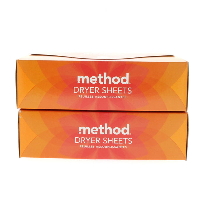 Method #16503 Ginger Mango Scent Dryer Sheets Sheets ~ 2-Pack ~ 160 Sheets Total