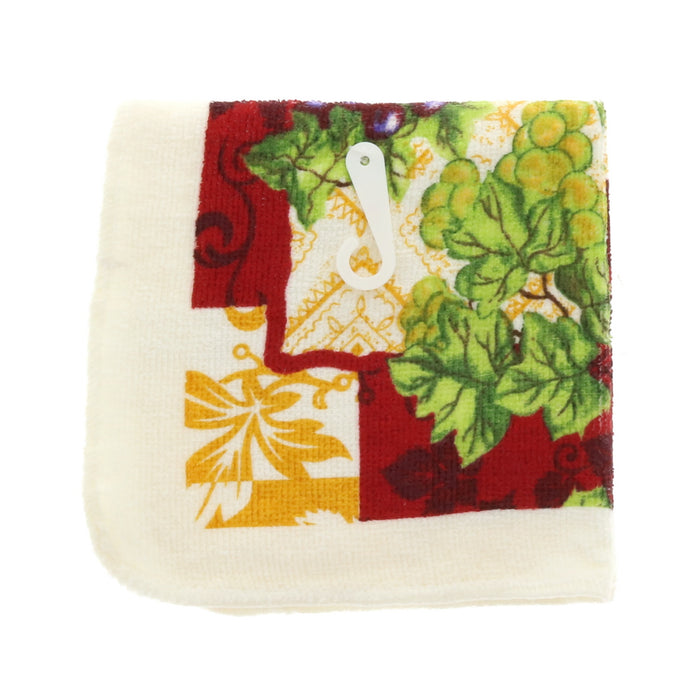 J&M Home Fashions Signature Classic Grapes Oven Mitt Potholder Dish Cloth