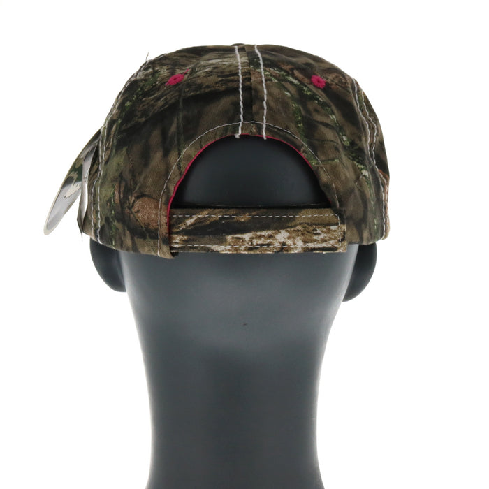 Outdoor Cap #WH130447W Distressed Pink Mossy Oak Logo Ladies Fit Baseball Cap