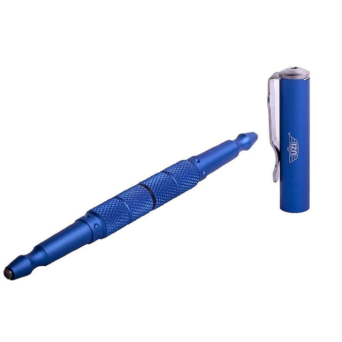 UZI #TACPEN5-BL Aircraft Aluminum Tactical Glass Breaker Pen ~ Blue